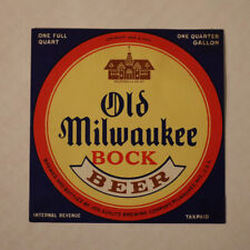 Old Milwaukee Bock Beer Quart Label IRTP picture