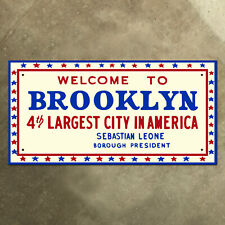 Brooklyn New York city limit highway marker road sign 1976 bicentennial 16x8 picture