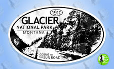 GLACIER NAT'L PARK 'Going to the Sun' Oval Sticker Euro Travel Decal 3-5/8