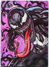 2022 UD Marvel Masterpieces AP Sketch Card Venom by Michael Munshaw picture