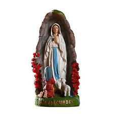 Virgin Mary Statue - Our Lady of Lourdes with St Bernadette and Lamb Figurines picture