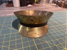 World War II Home Front Brass Service Hat WWII WW2 Candy Dish Bowl Desk Army picture