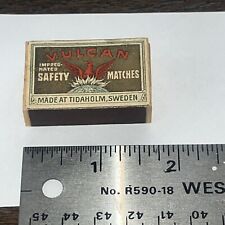 THE VULCAN SAFETY Stick MATCHES VINTAGE MATCHBOX BOX MADE IN SWEDEN TIDAHOLM picture