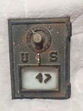 Vintage Antique  US Post Office Mail Box Doors W/ Glass picture
