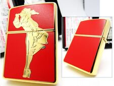 Windy Girl Series Red Gold Zippo Oil Lighter 2023 MIB picture