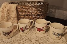 Scioramic Vintage Airplane Mugs. Made in USA Gold Rim picture
