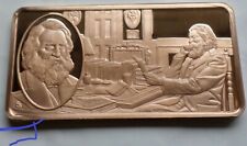 Henry Wadsworth Longfellow Commemorative Proof Bronze Ingot Medal picture