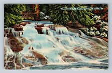 Pocono Mountains PA- Pennsylvania, Paradise Falls, Vintage c1949 Postcard picture