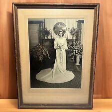 Vintage Framed Gold Portrait Wedding Bride Decor B&W Photo 20.25”x15.25” picture