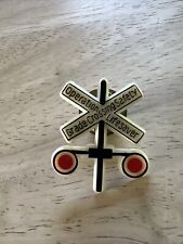 Vintage Collectible Pin: Operation Lifesaver Grade Crossing Safety White Plastic picture