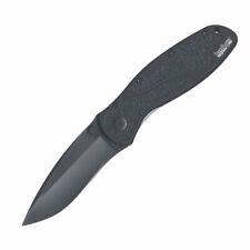 Kershaw KO Blur Liner Lock Knife Black Aluminum Handle Plain Black Blade 1670BLK picture
