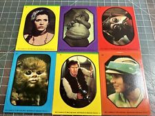 Topps: 6x Star Wars ROTJ/ Return Of The Jedi Stickers Vintage 1983 picture