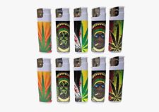 Rasta Neon Electronic Disposable Lighters, Assorted Colors- (Pack Of 10) picture