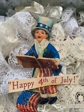 FOURTH OF JULY*PATRIOTIC*BOY HAPPY FOURTH OF JULY ORNAMENT*OH DARLING picture