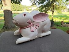Large Handcarved Wood White Rabbit picture