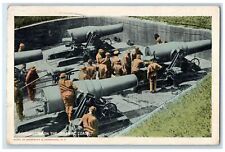 1917 Atlantic Coast Guard Guns Cannon View Fort Wayne IN Posted Vintage Postcard picture