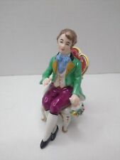 Frankenthal Wessel Porcelain Figurine Flower Man in chair with flowers  German picture