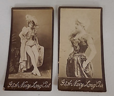 Victorian Tobacco Card Woman Photo Erotic Risque Lingerie Boudoir G&A Navy Lot picture