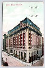 c1907 Sinton Hotel Aerial View Street Corner Antique Cincinnati Ohio OH Postcard picture