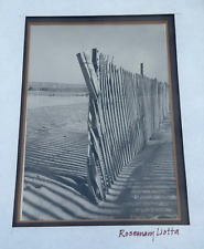 ROSEMARY LIOTTA SIGNED PHOTOGRAPH BEACH LANDSCAPE CEDAR FENCE NAUTICAL FRAMED picture