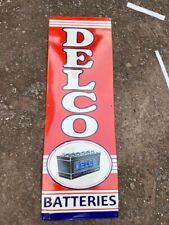 RARE PORCELAIN DELCO ENAMEL SIGN 60 INCHES picture
