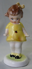 Vintage “The Girl and the Ladybug” Porcelain Figurine, Aquincum Budapest Hungary picture