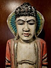 3ft Buddha Hand Painted And Carved picture