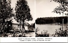 Real Photo Postcard Romy's Beach Park in Cloyne, Ontario, Canada picture