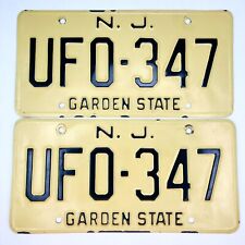 Original Pair 2 New Jersey License Plates UFO Tag Aliens Area 51 UAP Y picture