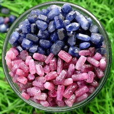 50g/100g Bulk Rough Natural Blue Sapphire Ruby Corundum Crystal Healing Specimen picture