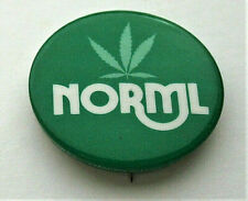 Rare Pro Pot Marijuana NORML 1980's Protest Button Pin NOS New  picture