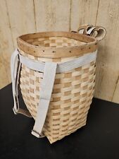 Vtg Gathering Trapper Woven Basket Backpack Adirondack Style Great Quality 18