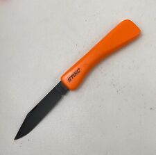 ☀️STIHL Vintage Single Blade Pocket Knife, Orange Handle, Solingen Germany NICE picture