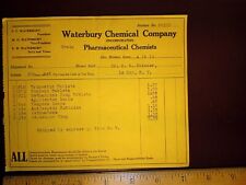 1913 INVOICE Waterbury Chemical Pharmaceutical Chemists DES MOINES IOWA LEROY NY picture