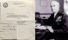 General Omar Nelson Bradley World War II Commander Signed Autograph picture